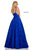 Sherri Hill - 51703 Sherri Hill High Neckline Long Dress 51703 In Blue