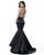 Sherri Hill - 51711 Two Piece Plunging V-Neck Mermaid Dress In Black