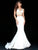 Sherri Hill - 51711 Two Piece Plunging V-Neck Mermaid Dress In White