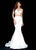 Sherri Hill - 51711 Two Piece Plunging V-Neck Mermaid Dress In White