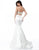 Sherri Hill - 51711 Two Piece Plunging V-Neck Mermaid Dress In White