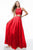 Sherri Hill - 51723 Two Piece Beaded Crop Top A Line Dress In Red