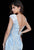 Sherri Hill - 51736 Floral Applique Plunging V-neck Sheath Dress In Blue