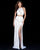 Sherri Hill - 51737 Beaded Two Piece High Slit Dress In White
