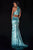 Sherri Hill - 51741 Sequined Halter Trumpet Dress In Blue and Green
