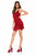 Sherri Hill - 51755 Short Bead Fringe Sheath Dress In Red