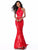 Sherri Hill - 51772 Beaded Lace Two Piece Mermaid Dress In Red