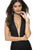 Sherri Hill - 51773 Plunging Halter Long Mermaid Dress In Black