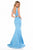 Sherri Hill - 51775 Two Piece Lace-Up Mermaid Dress In Blue