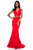 Sherri Hill - 51775 Two Piece Lace-Up Mermaid Dress In Red