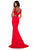 Sherri Hill - 51775 Two Piece Lace-Up Mermaid Dress In Red