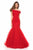 Sherri Hill - 51778 Beaded Jersey Off-Shoulder Tulle Mermaid Dress In Red