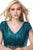 Sherri Hill - 51781 Short Two Piece Bead-Fringe Sheath Dress In Green