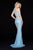 Sherri Hill - 51782 Two Piece Beaded Halter Trumpet Dress In Blue and Silver