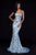 Sherri Hill - 51783 Lace-Up Back Sequin Fitted Evening Gown In Silver
