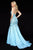 Sherri Hill - 51787 Beaded Halter Neck Tulle Mermaid Dress In Blue