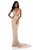 Sherri Hill - 51788 Beaded Plunging V-Neck Evening Dress In Neutral and Silver