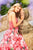 Sherri Hill - 51794 Beaded Halter Floral Print Ballgown In Pink and Print