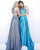 Sherri Hill - 51799 Halter Neck Gemstone Beaded Long Dress In Gray and Blue