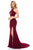 Sherri Hill - 51810 Two Piece Halter Sheath Evening Dress In Red