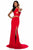 Sherri Hill - 51810 Two Piece Halter Sheath Evening Dress In Red
