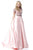 Sherri Hill - 51819 Beaded Ornate V Neck Satin Ballgown In Pink