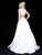 Sherri Hill - 51819 Beaded Ornate V Neck Satin Ballgown In White