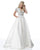 Sherri Hill - 51819 Beaded Ornate V Neck Satin Ballgown In White