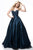 Sherri Hill - 51820 Beaded Strapless Satin Ballgown With Train In Blue