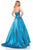 Sherri Hill - 51820 Beaded Strapless Satin Ballgown With Train In Blue
