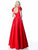 Sherri Hill - 51831 Scoop Pleated A-Line Evening Gown In Red