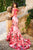 Sherri Hill - 51849 Two Piece Off-Shoulder Floral Print Mermaid Dress In Pink and Print