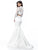Sherri Hill - 51853 Two Piece Applique Mermaid Dress With Train In White