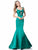 Sherri Hill - 51854 Bow Accented Cutout Bodice Mermaid Dress In Green