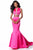 Sherri Hill - 51864 Two Piece Beaded Satin Mermaid Dress With Train In Pink