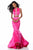 Sherri Hill - 51864 Two Piece Beaded Satin Mermaid Dress With Train In Pink