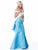 Sherri Hill - 51865 Two-Piece Ruffle Paneled Polkadot Dress In White and Blue