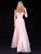 Sherri Hill - 51866 Floral Appliqued Plunging V-Neck Dress In Pink
