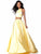 Sherri Hill - 51883 Two-Piece Sleeveless Satin Ballgown In Yellow