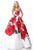 Sherri Hill - 51887 Strapless Floral Print Semi-Sweetheart Ballgown In Red and Print