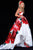 Sherri Hill - 51887 Strapless Floral Print Semi-Sweetheart Ballgown In Red and Print