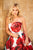 Sherri Hill - 51887 Strapless Floral Print Semi-Sweetheart Ballgown In Red and Print