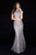 Sherri Hill - 51894 Metallic Lace Halter Trumpet Dress In Gray