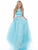 Sherri Hill - 51895 Two Piece Satin Halter Tulle Ballgown In Blue