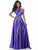 Sherri Hill - 51897 Crisscross Halter Long A Line Satin Dress In Purple