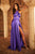 Sherri Hill - 51897 Crisscross Halter Long A Line Satin Dress In Purple