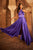 Sherri Hill - 51897 Crisscross Halter Long A Line Satin Dress In Purple