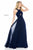 Sherri Hill - 51903 Crisscross Front Keyhole Chiffon Dress In Blue