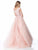 Sherri Hill - 51905 Flower Appliques Cap Sleeved A Line Dress In Pink