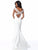 Sherri Hill - 51914 Embellished Scoop Neck Jersey Trumpet Dress In White
